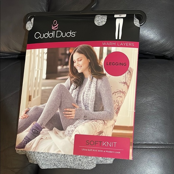 Cuddl Duds Gray SoftKnit Legging NEW SMALL - Picture 1 of 5